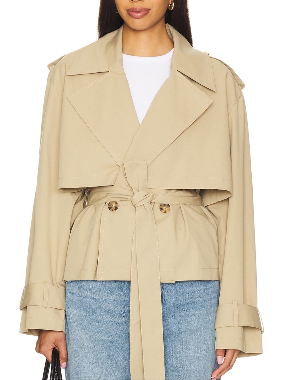 Liz cropped trench coat